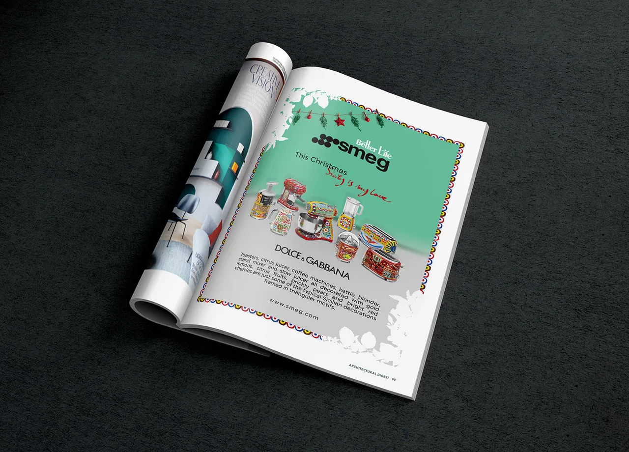 SMEG Better Life campaign as a magazine spread