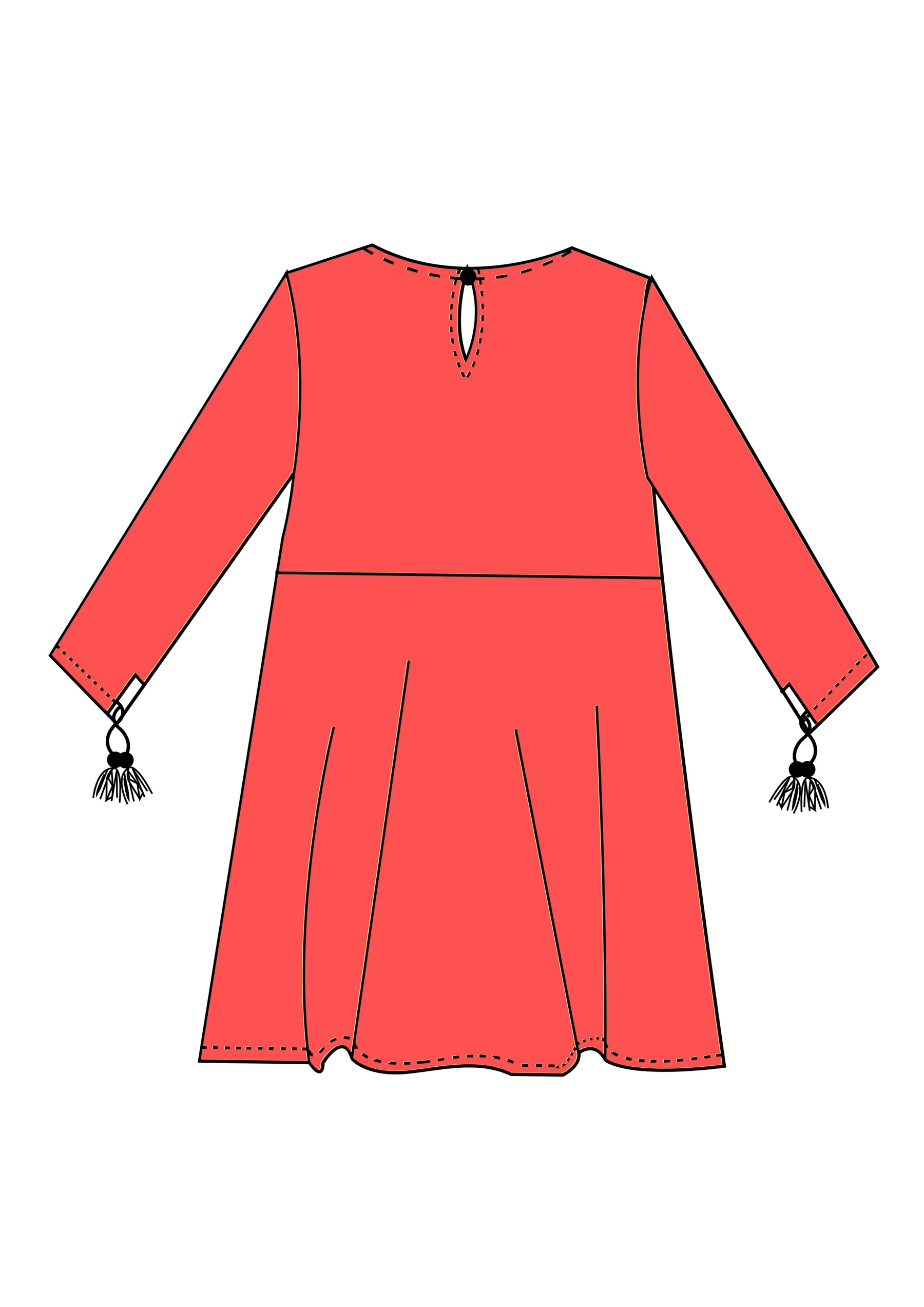 EGO — coral frock, completed design render
