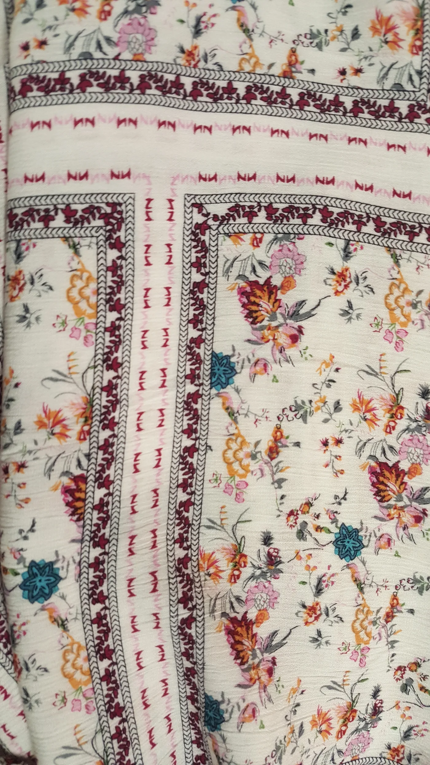 Paisley border print artwork, Outfitters Summer 2016