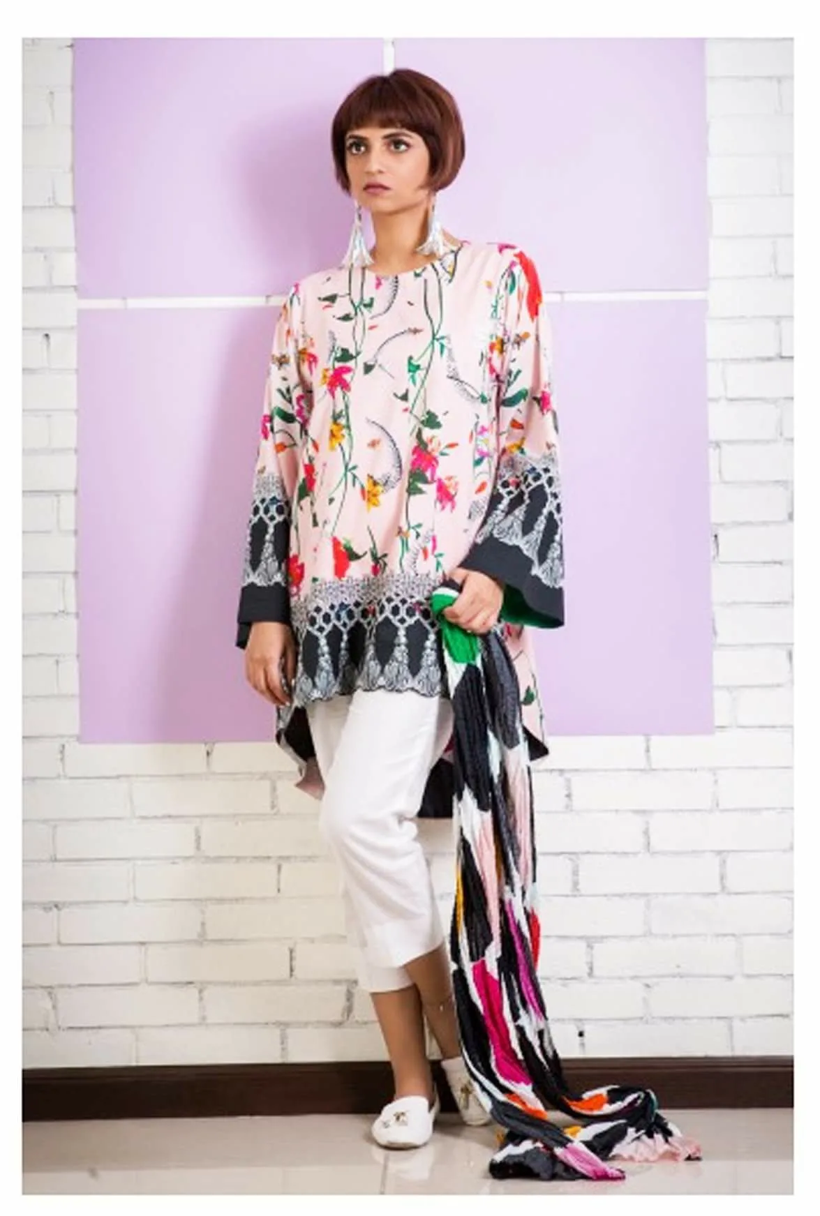 Zara Shafiq Khan in a printed kimono, editorial